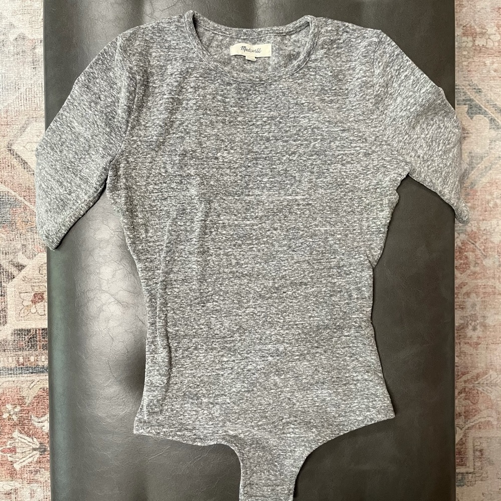 Madewell Crewneck Short-Sleeve Thong Bodysuit